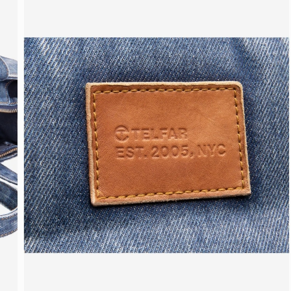 Telfar Blue Denim Tote Bag - Picture 4 of 6